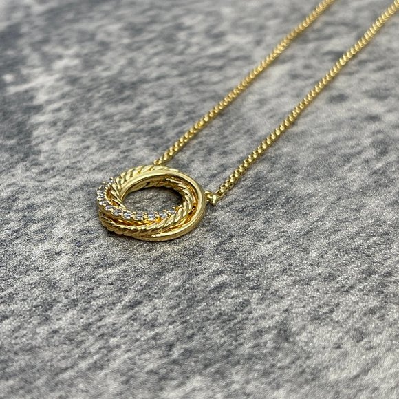 David yurman 18K with Diamonds Mini Pendant Neckla - Picture 5 of 5